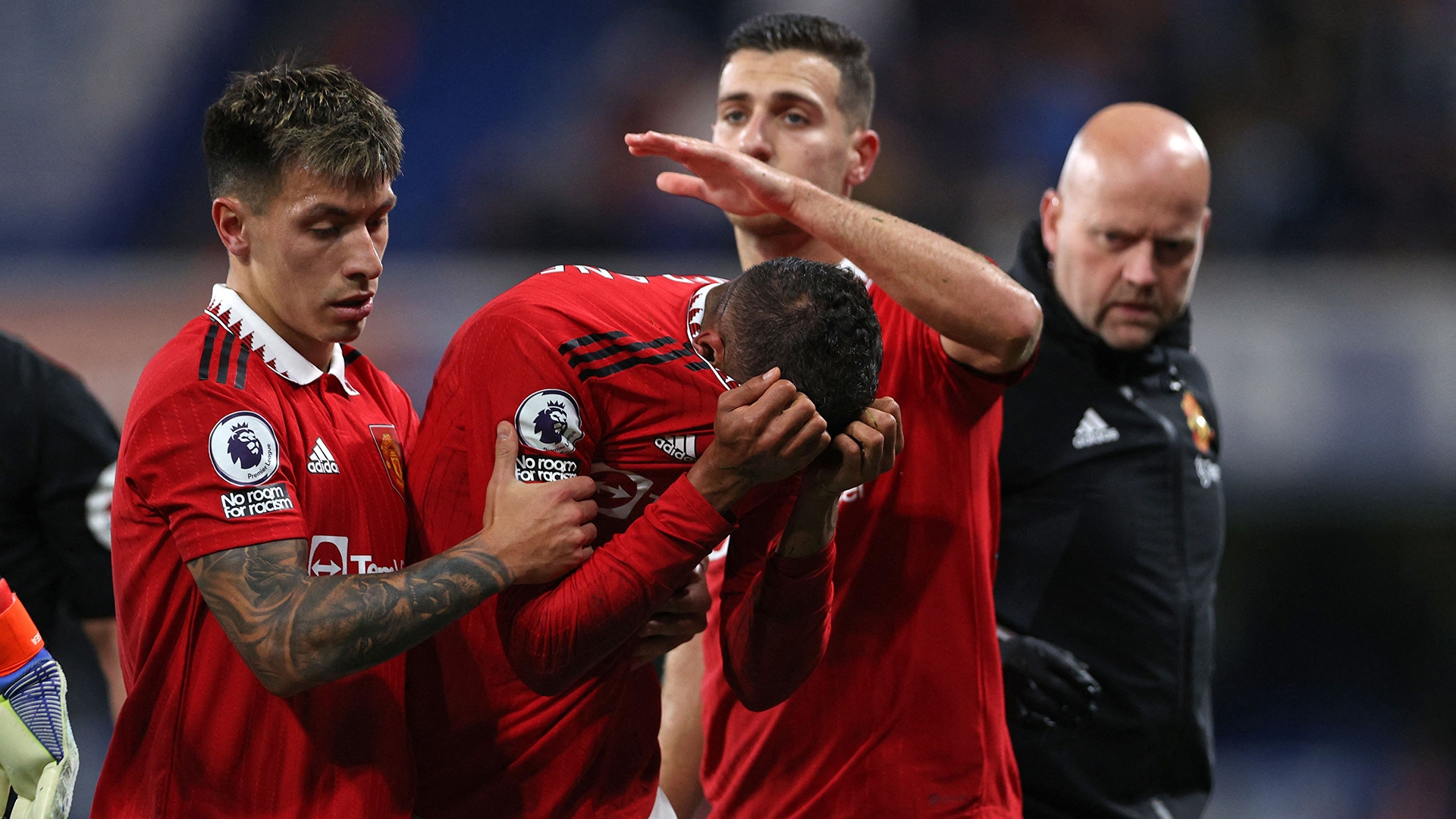 Injury concerns for France as Raphael Varane leaves pitch in tears against Chelsea